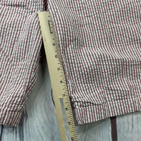 Ann Taylor Shorts Womens 10 Red White Stripe Signature Fit Cotton Bermuda - Picture 8 of 9